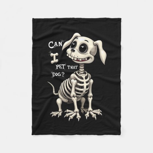 Ik heb dat hondenskelet Halloween geschenken gegev Fleece Deken (Voorkant)