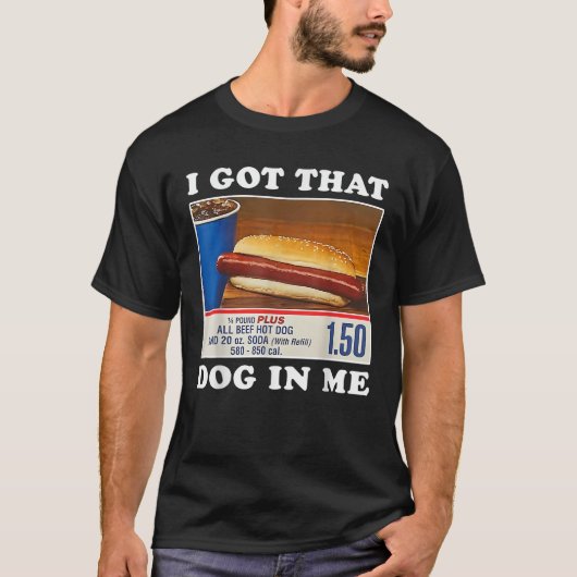 Ik heb dat hondje in mij Grappige hotdog vrouwen M T-shirt (Voorkant)