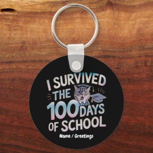 Ik heb de 100 dagen school overleefd - Vier 100 da Sleutelhanger