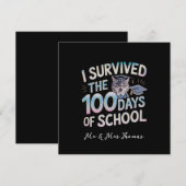 Ik heb de 100 dagen van school overleefd - Vier 10 Kaart (Voorkant / Achterkant)