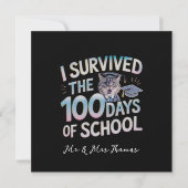 Ik heb de 100 dagen van school overleefd - Vier 10 Kaart (Voorkant)