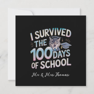 Ik heb de 100 dagen van school overleefd - Vier 10 Kaart