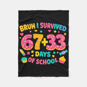 Ik heb de 100e schooldag overleefd Wiskundeleraar Fleece Deken