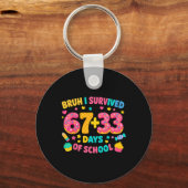 Ik heb de 100ste schooldag overleefd Wiskunde lera Sleutelhanger (Voorkant)