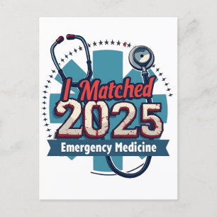 Ik heb de 2025 Emergency Medicine gematcht Briefkaart