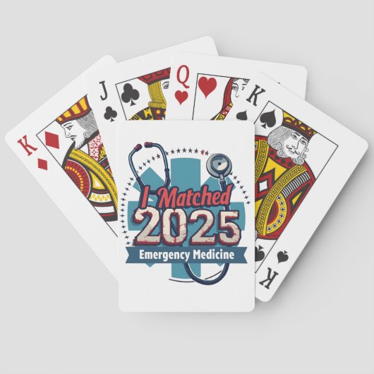 Ik heb de 2025 Emergency Medicine gematcht Pokerkaarten (Achterkant)