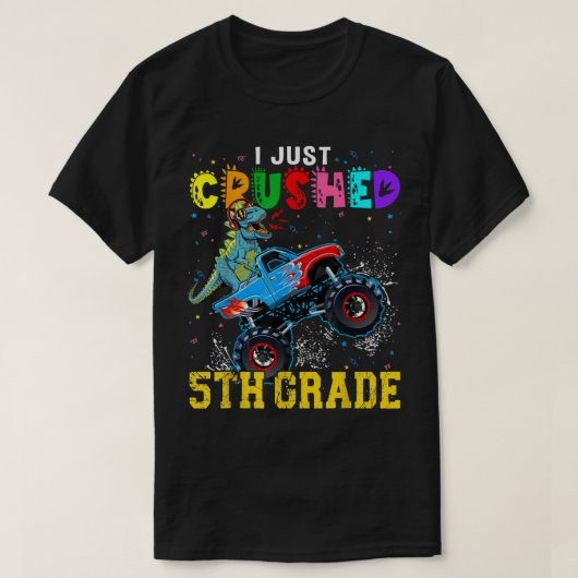 Ik heb de 5de graad Afstuderen Dinosaurs Ride Mons T-shirt (Design voorkant)
