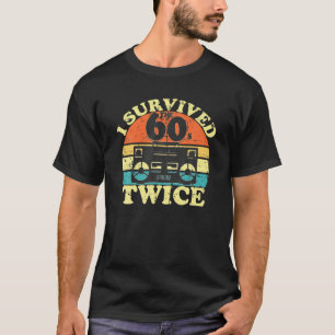 Ik heb de 60S twee keer  Retro Sun overleefd T-shirt