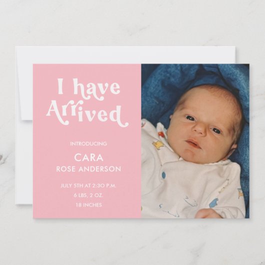 Ik heb de aankondiging van de geboorte van de Baby (Voorkant)