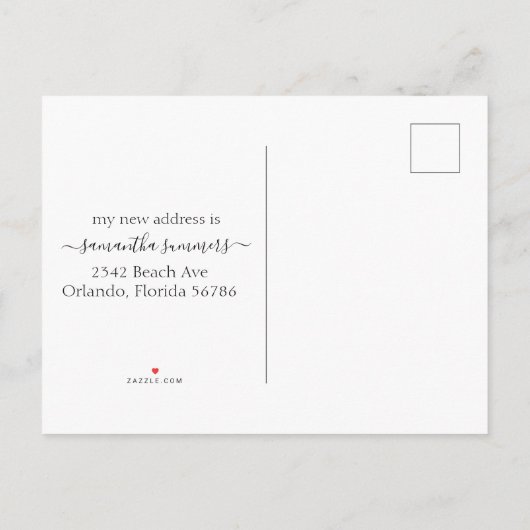 Ik heb de aankondiging van het nieuwe adres Beach  (Achterkant)