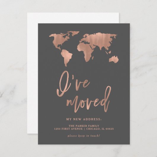 Ik heb de aankondiging verplaatst | Faux Roos Gold (Voorkant / Achterkant)