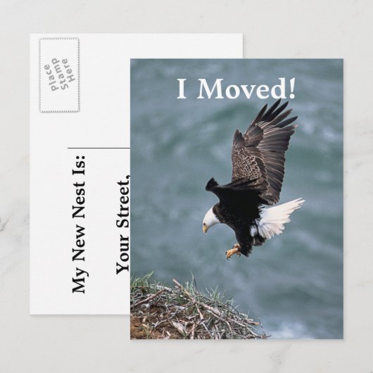 Ik heb de adelaar verplaatst aankondigingskaart (Voorkant / Achterkant)