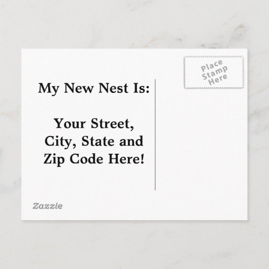 Ik heb de adelaar verplaatst aankondigingskaart (Achterkant)