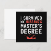 Ik heb de afstuderen van mijn mans masterdiploma o kaart (Voorkant / Achterkant)