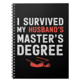 Ik heb de afstuderen van mijn mans masterdiploma o notitieboek (Voorkant)