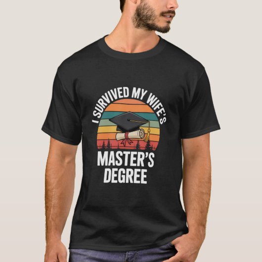 Ik heb de afstuderen van mijn vrouw met een master t-shirt (Voorkant)