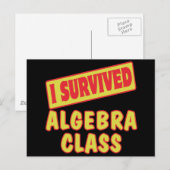 IK HEB DE ALGEBRA-KLAS OVERLEEFD BRIEFKAART (Voorkant / Achterkant)