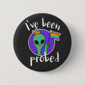 Ik heb de Alien Abduction Gay Pride gemaakt Ronde Button 5,7 Cm (Voorkant)