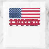 Ik heb de Amerikaanse vlag gestemd Rechthoekige Sticker (Tas)