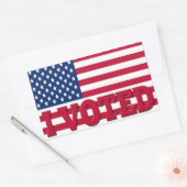 Ik heb de Amerikaanse vlag gestemd Rechthoekige Sticker (Envelop)