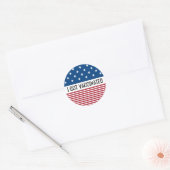 IK HEB DE AMERIKAANSE VLAG GEVACCINEERD RONDE STICKER (Envelop)