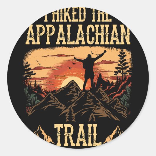 Ik heb de Appalachian Trail Mountains gestript Su Ronde Sticker (Voorkant)