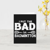 Ik heb de bad in badminton gezet - badmintonspeler kaart (Gele Bloem)