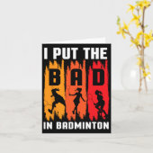 Ik heb de bad in badminton gezet, ik shuttle in ba kaart (Gele Bloem)