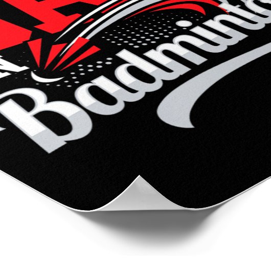 Ik heb de bad in badminton gezet - speler shuttle poster (Hoek)