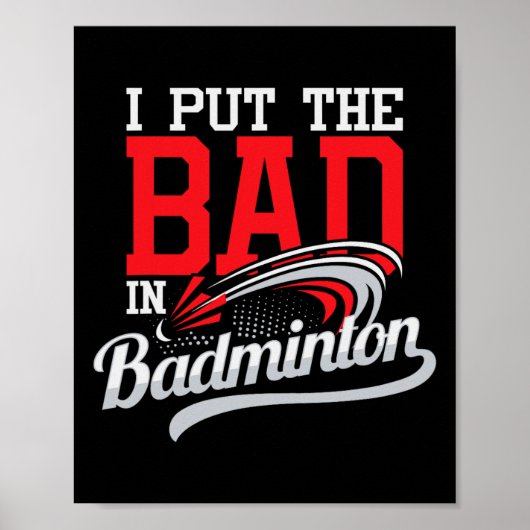 Ik heb de bad in badminton gezet - speler shuttle poster (Voorkant)
