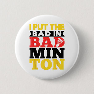 Ik heb de bad in badminton shuttle spel gezet ronde button 5,7 cm