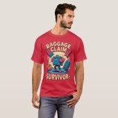 Ik heb de bagage claim overleefd! Krijg je grappig T-shirt (Voorkant volledig)
