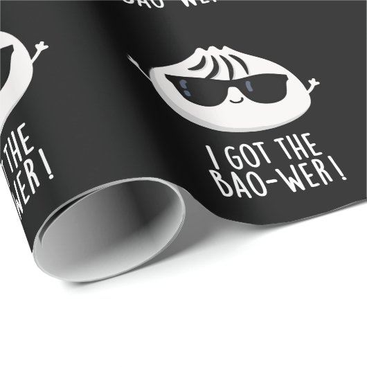 Ik heb de Bao-wer Funny Dimsum Pun Dark BG Cadeaupapier (Rol Hoek)