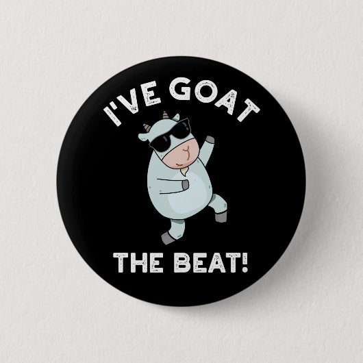 Ik heb de Beat Funny Animal Pun Dark BG Ronde Button 5,7 Cm (Voorkant)