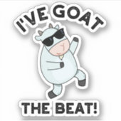 Ik heb de beat Funny Animal Pun. Sticker (Voorkant)