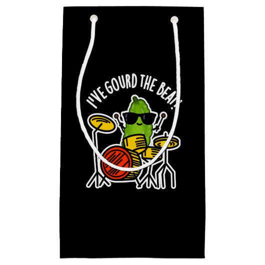 Ik heb de Beat Funny Drummer Pun Dark BG gegoten Klein Cadeauzakje (Voorkant)