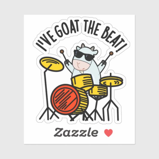 Ik heb de Beat Funny Drummer Pun. Sticker (Vel)