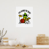 Ik heb de Beat Funny Drummer Veggie Pun gegoten Poster (Keuken)