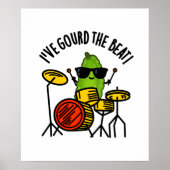 Ik heb de Beat Funny Drummer Veggie Pun gegoten Poster (Voorkant)