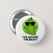 Ik heb de Beat Funny Green Veggie Pun gegoten. Ronde Button 5,7 Cm (Voorkant /achterkant)