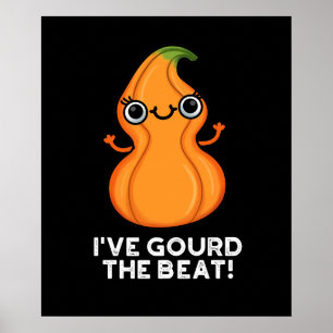 Ik heb de Beat Funny Veggie Pun Dark BG gegoten Poster