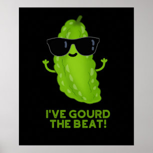 Ik heb de Beat Funny Veggie Pun Dark BG gegoten Poster