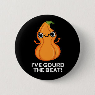 Ik heb de Beat Funny Veggie Pun Dark BG gegoten Ronde Button 5,7 Cm