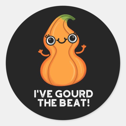 Ik heb de Beat Funny Veggie Pun Dark BG gegoten Ronde Sticker (Voorkant)