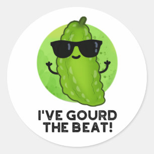 Ik heb de Beat Funny Veggie Pun gegoten Ronde Sticker