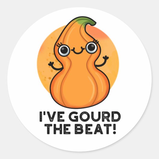 Ik heb de Beat Funny Veggie Pun gegoten Ronde Sticker (Voorkant)
