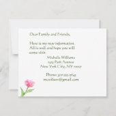 Ik heb de begroting van de elegante roze roze bloe aankondiging (Achterkant)