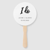 Ik heb de beste dag voor bruiloft handwaaier (Achterkant)