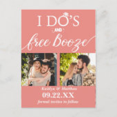 Ik heb de beste en gratis Booze Moderne bruiloft o Aankondigingskaart (Voorkant)