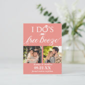 Ik heb de beste en gratis Booze Moderne bruiloft o Aankondigingskaart (Staand voorkant)